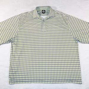 FootJoy FJ Mens 2XL Performance Golf Polo Green Purple Plaid Hammock Dunes Club